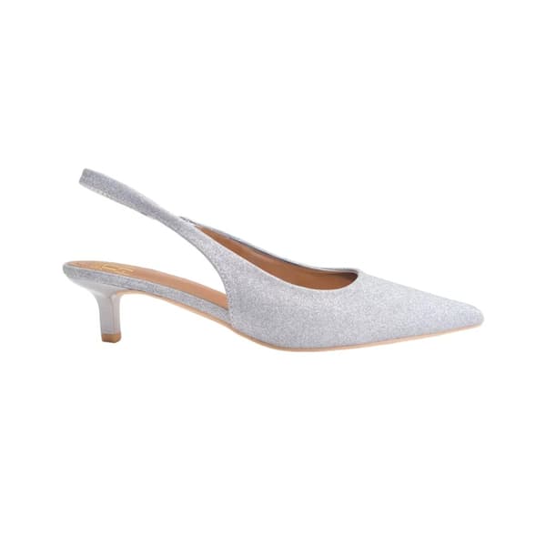 Where's That From Womens/Ladies New Pointed Glitter Sling Back Kitten Heel Shoes