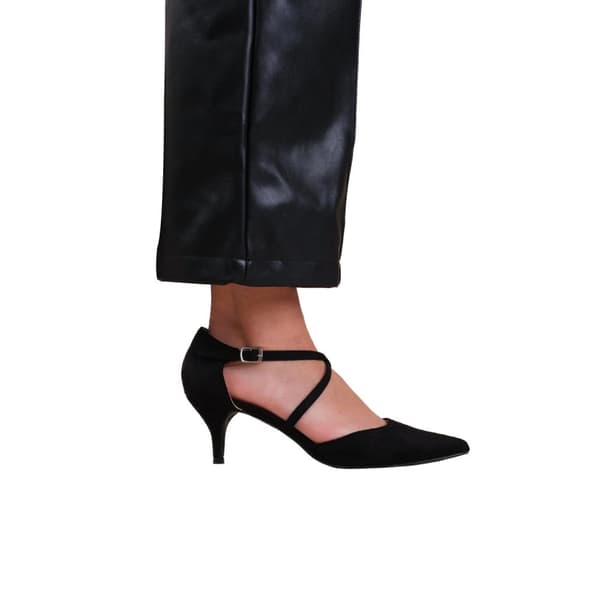 Where's That From Womens/Ladies Kennedi Suede Crossover Strap Kitten Heel Shoes