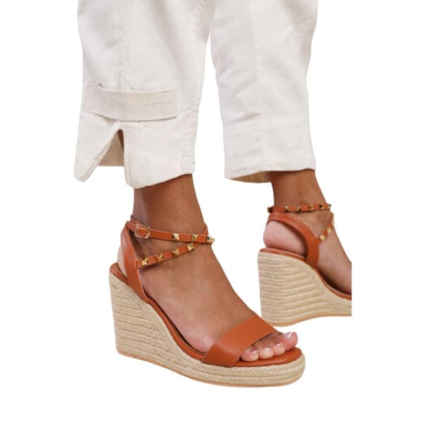Where's That From Dam/Dotter Texas Studded PU Crossover Strap breda kilar
