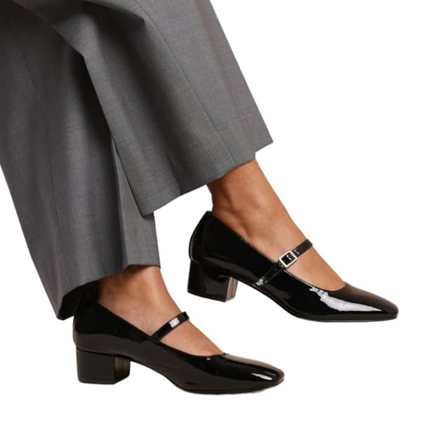 Where's That From Womens/Ladies Oslo Single Strap Square Toe Low Block Heel Court Shoes