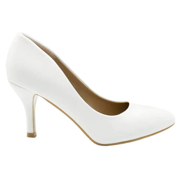 Where's That From Womens/Ladies Paola PU Pointed Mid High Heel Court Shoes