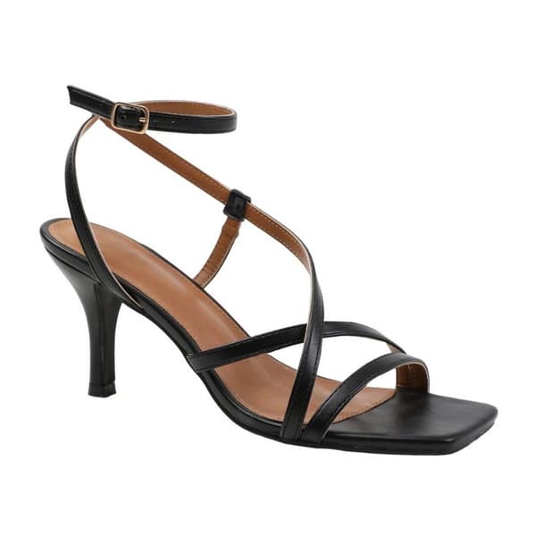 Where's That From Womens/Ladies Austin PU Crossover Strap Mid Heel High Heels