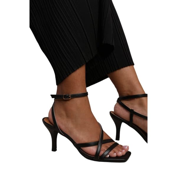 Where's That From Womens/Ladies Austin PU Crossover Strap Mid Heel High Heels