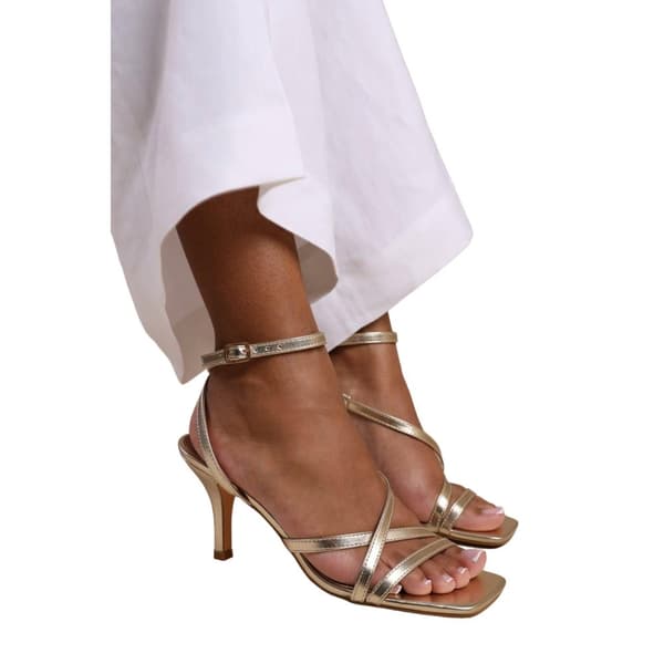 Where's That From Womens/Ladies Austin PU Crossover Strap Mid Heel High Heels