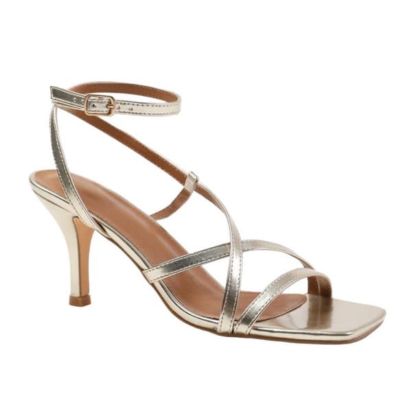 Where's That From Womens/Ladies Austin PU Crossover Strap Mid Heel High Heels