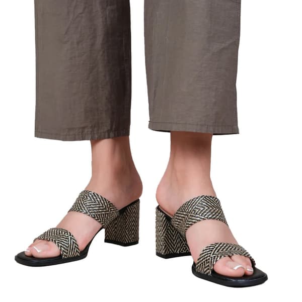 Where's That From Womens/Ladies Slayed Strappy Extra Wide Platform High Heels