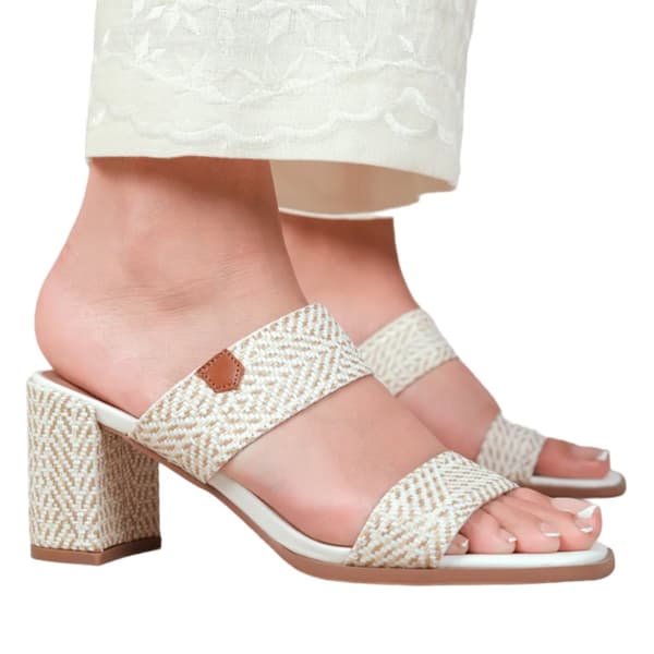 Where's That From Womens/Ladies Slayed Strappy Extra Wide Platform High Heels White 4 UK Extra Wide