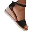 Pikkukuva 1 / 3: Where's That From Womens/Ladies Dusk Buckle PU Ankle Strap Wedge