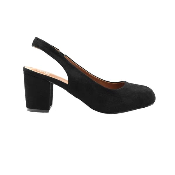 Where's That From Womens/Ladies Edith Suede Sling Back Extra Wide Block Heel Shoes