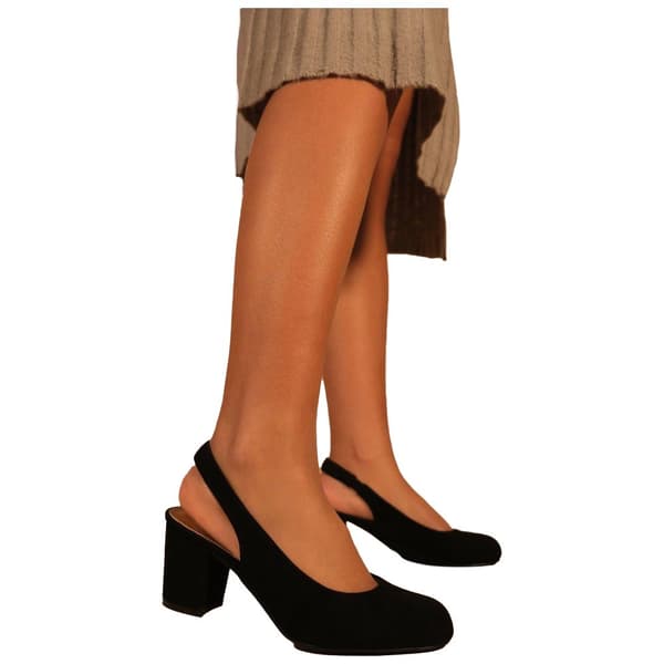 Where's That From Womens/Ladies Edith Suede Sling Back Extra Wide Block Heel Shoes