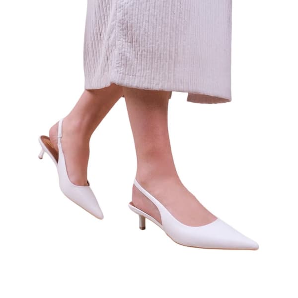 Where's That From Womens/Ladies New PU Sling Back Wide Kitten Heel Sandals
