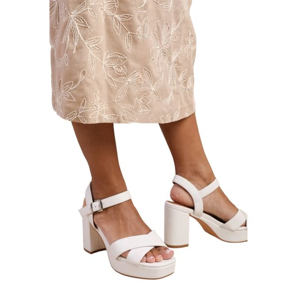 Where's That From Dam/Ladies Marcia PU Strappy Platform Block Högklackat