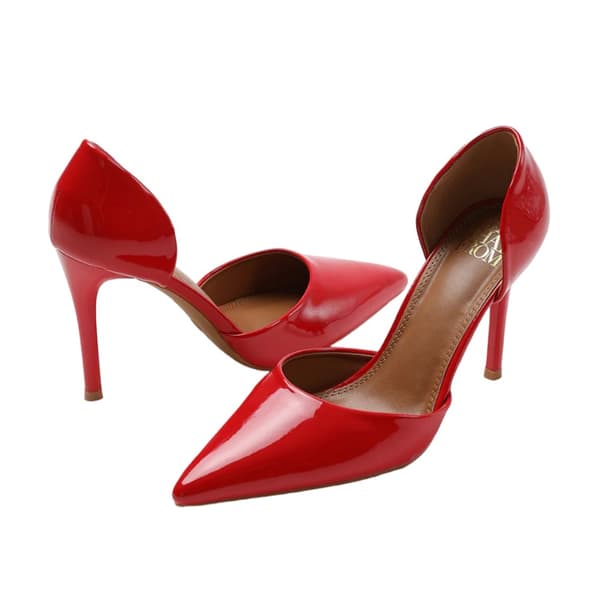Where's That From Womens/Ladies Athens Patent Faux Leather Pointed Stiletto Heel High Heels