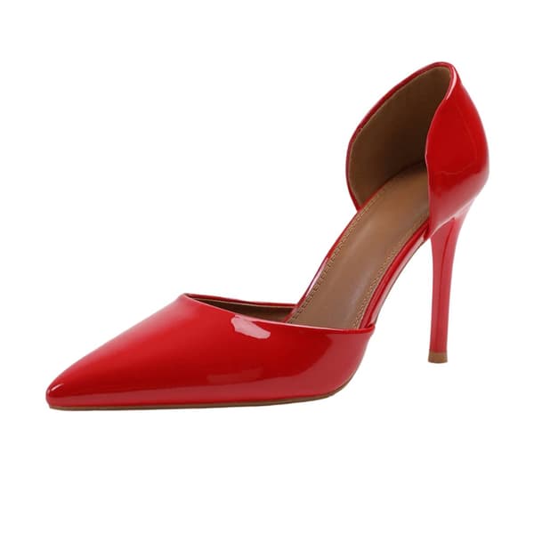 Where's That From Womens/Ladies Athens Patent Faux Leather Pointed Stiletto Heel High Heels