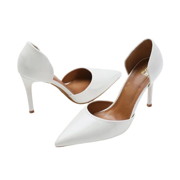 Where's That From Womens/Ladies Athens Patent Faux Leather Pointed Stiletto Heel High Heels