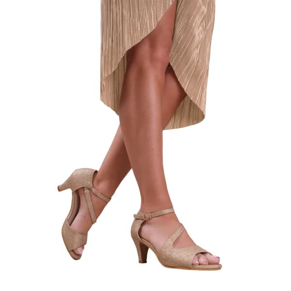Where's That From Womens/Ladies Beatrice Faux Leather Crossover Strap Extra Wide Kitten Heel High Heels