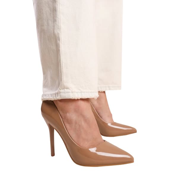 Where's That From Womens/Ladies Kyra Patent Leather Pointed Wide High Stiletto Heel Pumps