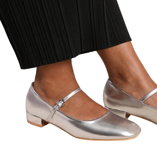Where's That From Womens/Ladies Minsk PU Buckle Detail Wide Low Heel Ballet Shoes