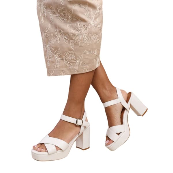 Where's That From Dam/Ladies Marcia PU Strappy bred plattform block högklackad