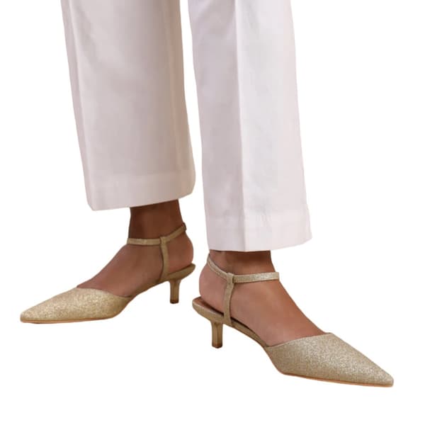 Where's That From Womens/Ladies Malta Faux Leather Adjustable Strap Wide Kitten Heel Sandals