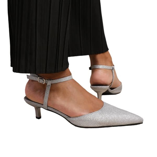 Where's That From Womens/Ladies Malta Faux Leather Adjustable Strap Wide Kitten Heel Sandals