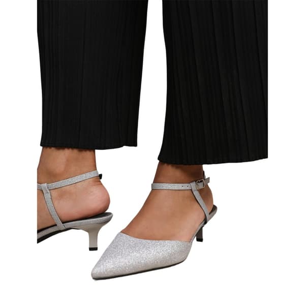 Where's That From Womens/Ladies Malta Faux Leather Adjustable Strap Wide Kitten Heel Sandals