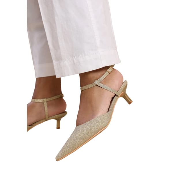 Where's That From Womens/Ladies Malta Faux Leather Adjustable Strap Wide Kitten Heel Sandals