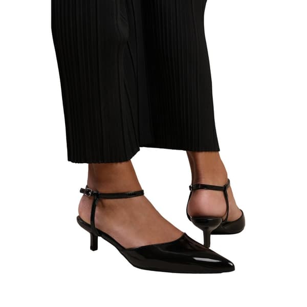 Where's That From Womens/Ladies Malta Patent Leather Pointed Wide Kitten Heel High Heels