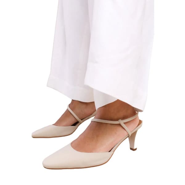 Where's That From Womens/Ladies Kansas Sling Back Wide High Heels