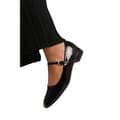 Miniatyrbilde 2 av 3: Where's That From Womens/Ladies Minsk Patent Faux Leather Buckle Detail Wide Low Heel Ballet Shoes