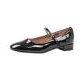 Miniatyrbilde 1 av 3: Where's That From Womens/Ladies Minsk Patent Faux Leather Buckle Detail Wide Low Heel Ballet Shoes