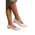 Miniatyrbilde 3 av 3: Where's That From Womens/Ladies Minsk Patent Faux Leather Buckle Detail Wide Low Heel Ballet Shoes