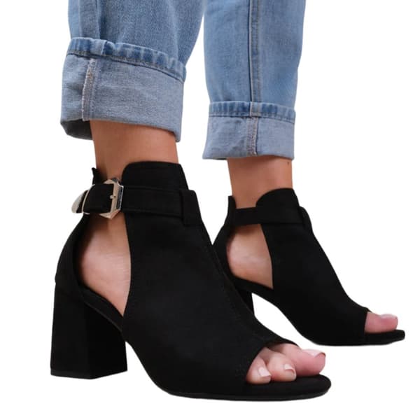 Where's That From Womens/Ladies Lisa Suede Open Toe Wide Block Heel Sandals