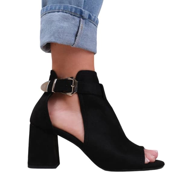 Where's That From Womens/Ladies Lisa Suede Open Toe Wide Block Heel Sandals