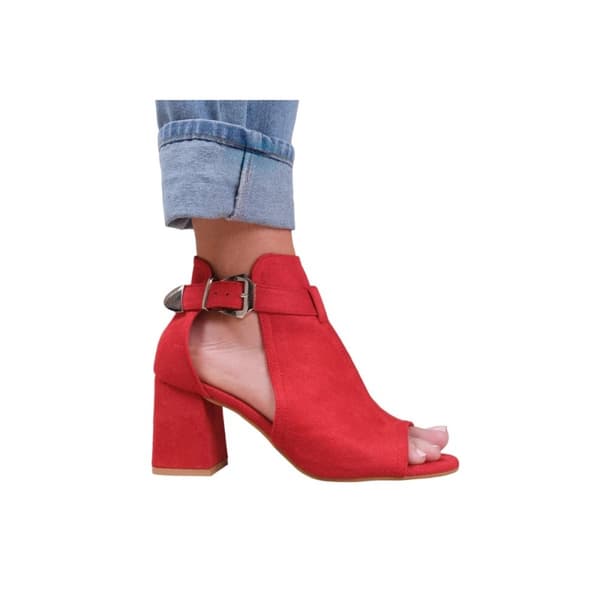 Where's That From Womens/Ladies Lisa Suede Open Toe Block Heel High Heels