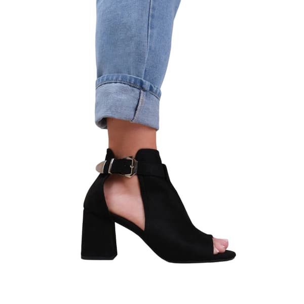 Where's That From Dam/Lady Lisa Suede Open Toe Block Heel Högklackat