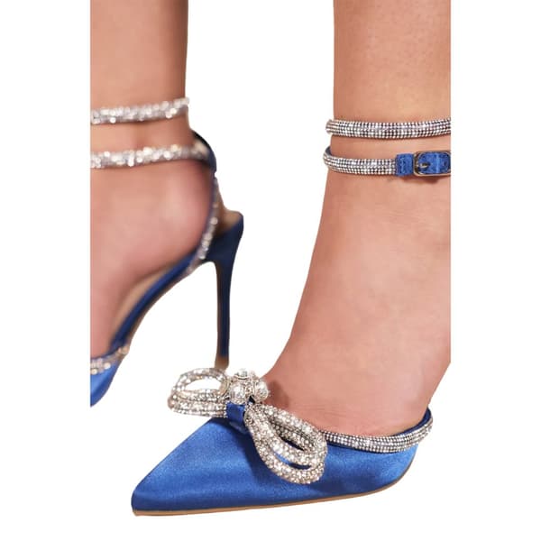 Where's That From Womens/Ladies Fanen Bow Diamante Stiletto Heel High Heels