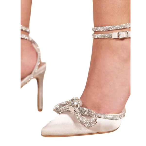Where's That From Womens/Ladies Fanen Bow Diamante Stiletto Heel High Heels