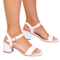 Miniatyrbilde 1 av 2: Where's That From Womens/Ladies Zephyr Strappy PU Peep Toe Mid High Block Sandals