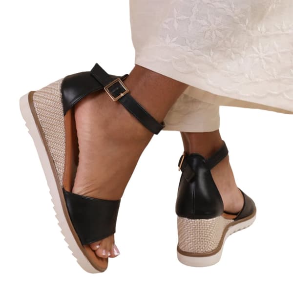 Where's That From Dam/Dam Dusk Spänne PU Ankelrem Bred Wedge