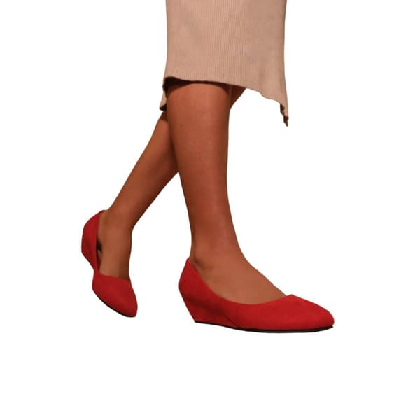 Where's That From Womens/Ladies Kieran Suede Platform Low Wedge Court Shoes