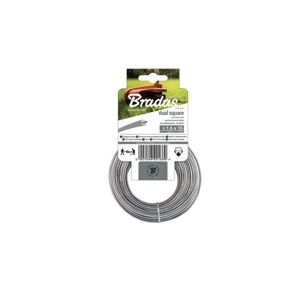 Trimmerline RIPPER DUAL, firkantet 2,0mm x 100m - kort