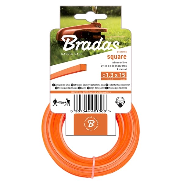 Sæt med 30 produkter. TRIMMER line, firkantet 1,6mm x 15m - kort