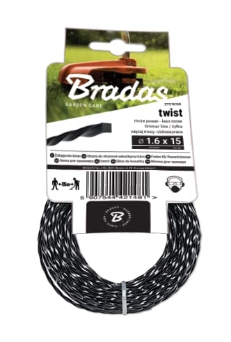 Set med 15 produkter. Trimmerlina TWIST 2,4mm x 15m - kort