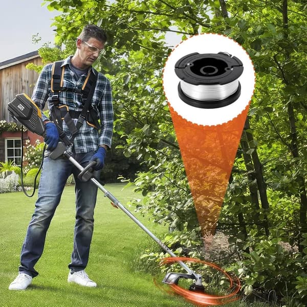 Lollanda7-pack trimmerspolar med trimmertråd och lock grästrimmer