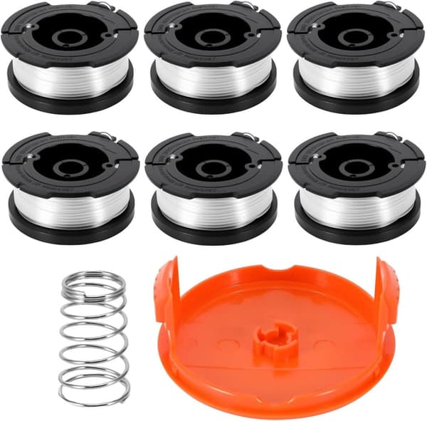 Lollanda7-pack trimmerspolar med trimmertråd och lock grästrimmer