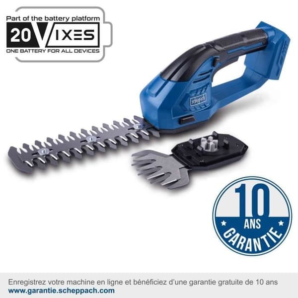 SCHEPPACH C-HTGS200-X akkuruohosakset - 20V IXES - ilman akkua tai laturia