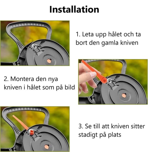 Trimmerknivar - Knivar till grästrimmer – 70 mm (YSJ) – 100-Pak