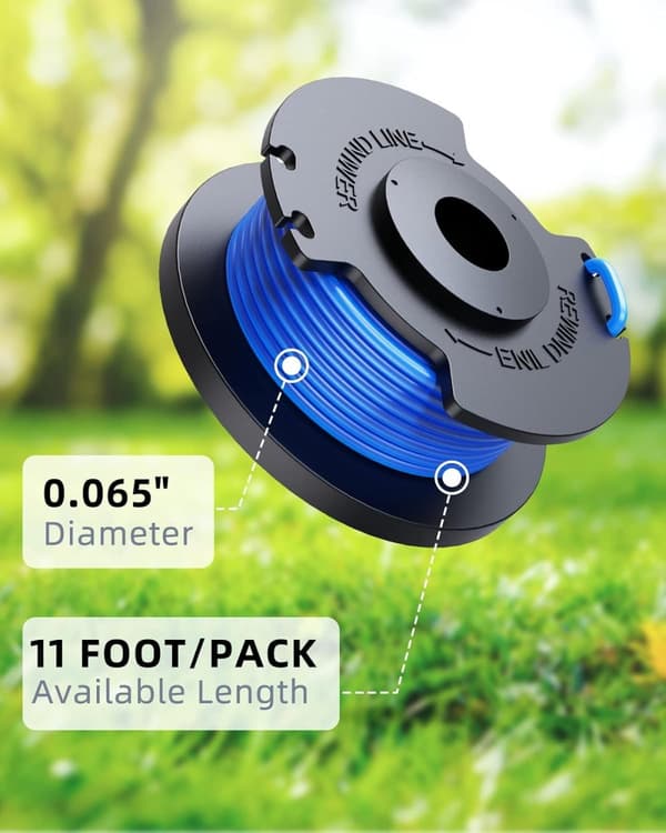 6-Pack trimmerspolar med trimmertråd och lock RYOBI grästrimmer