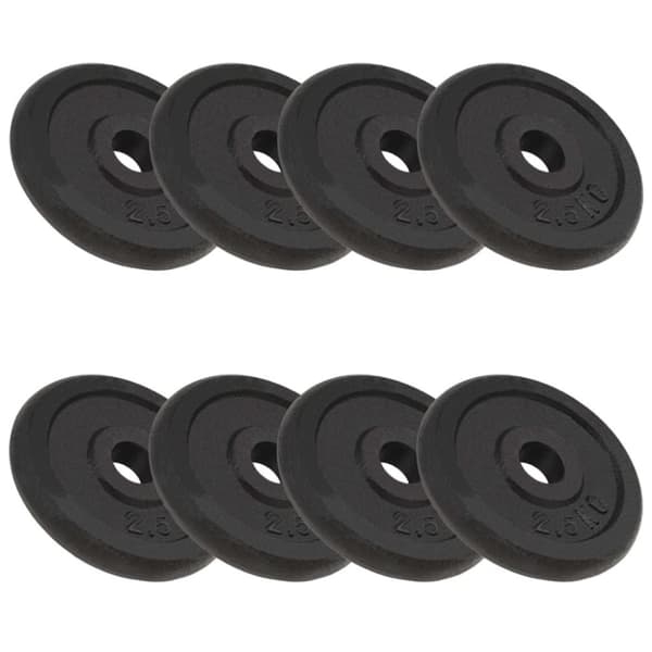 vidaXL Vektskiver 8 stk 8x2,5 kg støpejern